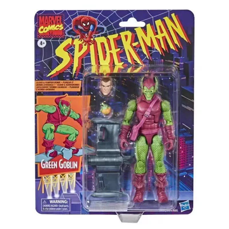 Original Hasbro Marvel Legends Series Green Goblin Retro Collection Action Figure Toy Collection Model