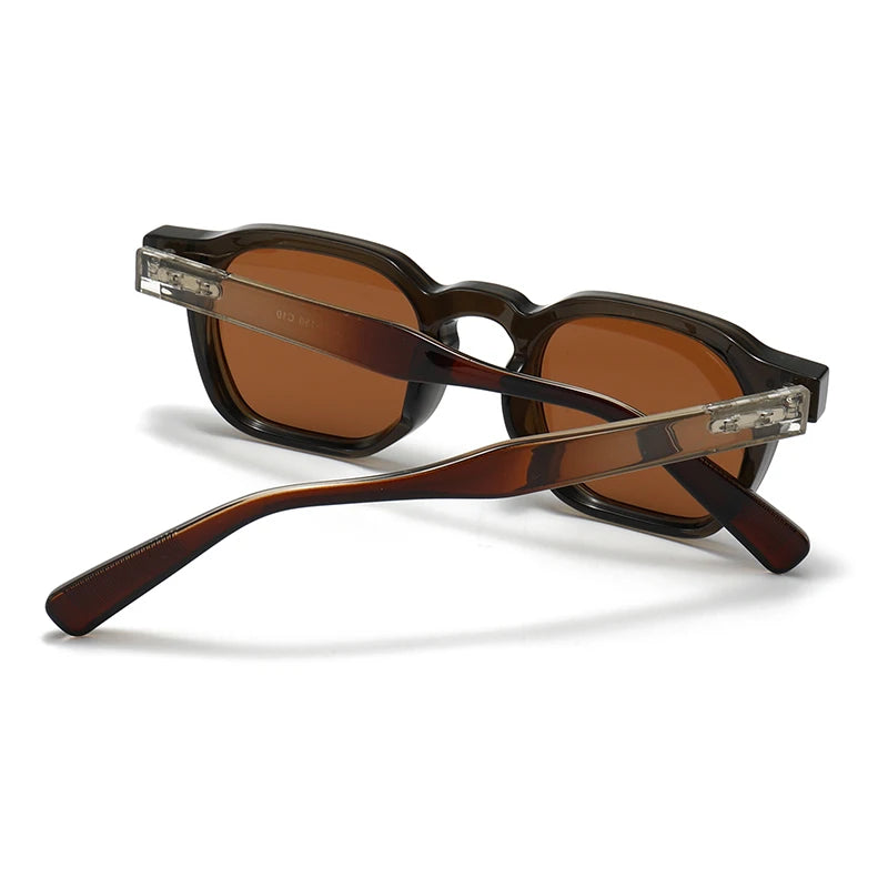 JNPCXI New Polarized Vintage Rivets Polygon Square Women Sunglasses Fashion Men Shades UV400