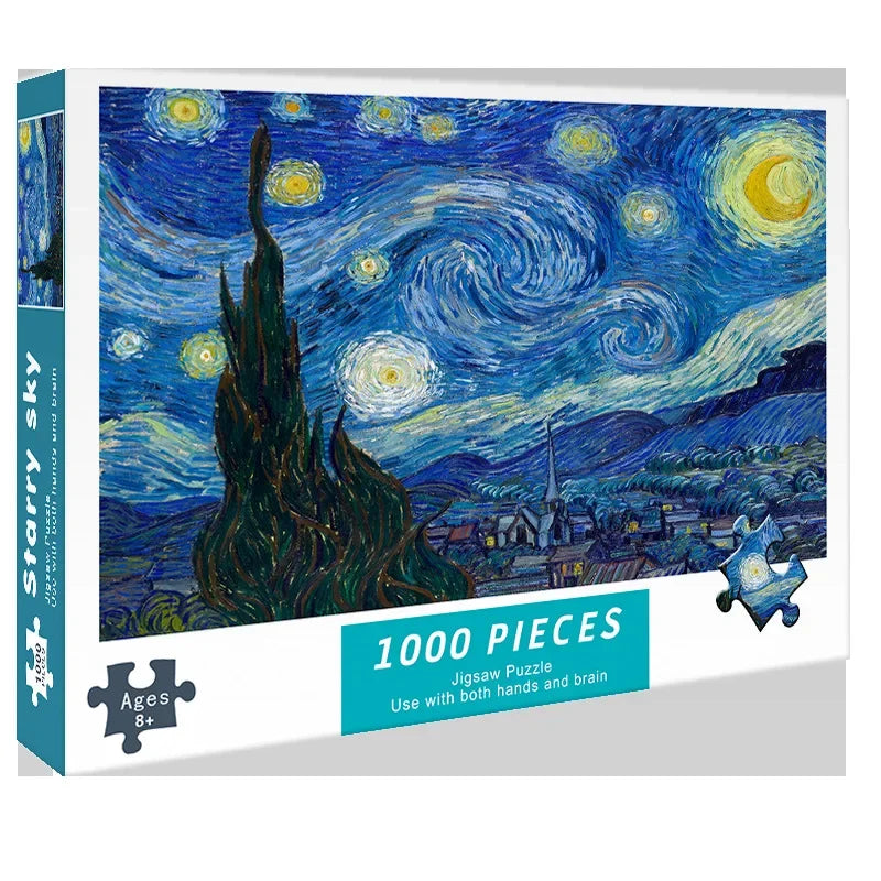 75*50CM Adult 1000 Pieces Paper Jigsaw Puzzle Lovely Cure High Difficulty Decompression Puzzle Birthday Gift  Educational Toy