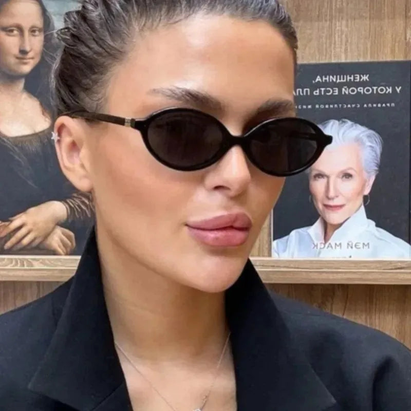 Oval Small Frame Woman Sunglasses Women Retro Female Glasses Anti-blue Light Eyeglasses Trend Ladies Glasses men