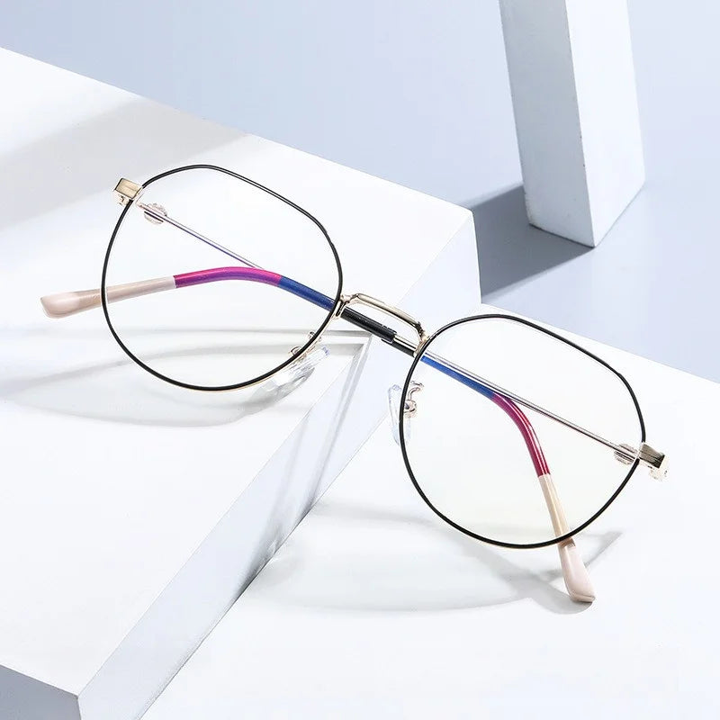 2PCS Anti Blue Light Blocking Glasses Clear Anti Radiation Glasses Replaceable Lens for Women/Men