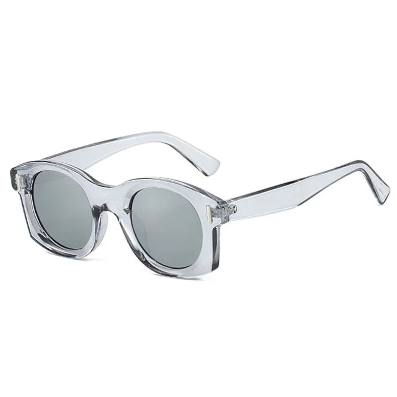JNPCXI Ins Popular Fashion Square Sunglasses Women Gradient Mirror Shades UV400 Retro Rivets Men Punk Sun Glasses