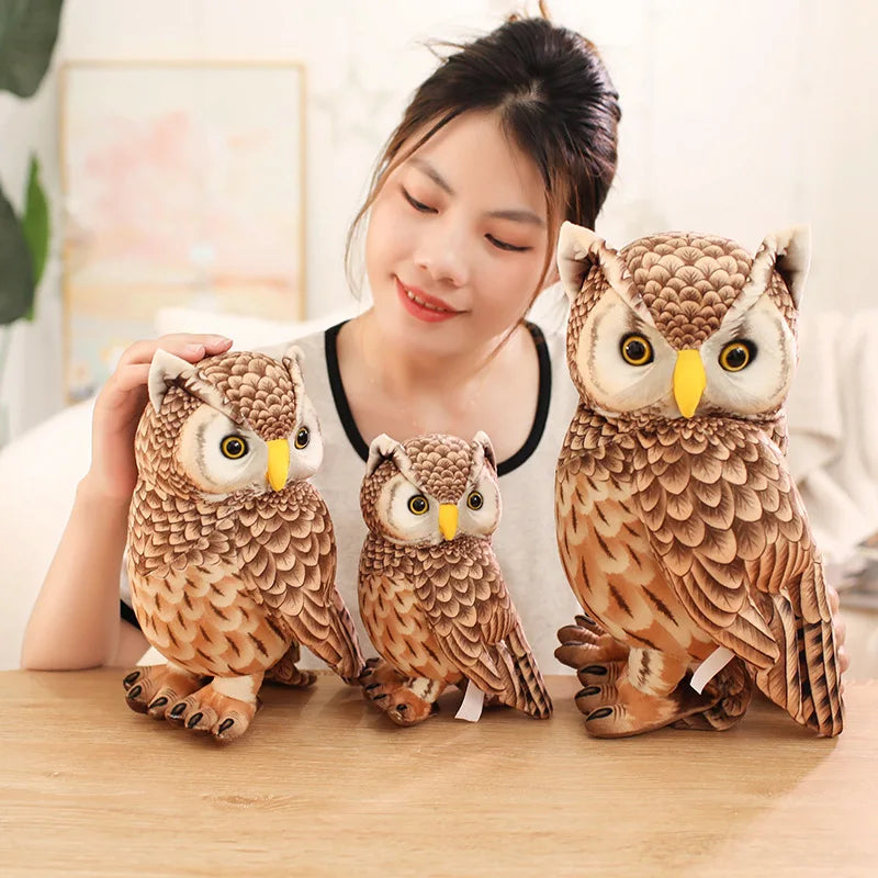 Simulation Owl Plush Toys Soft Stuffed Lifelike Pelicans Doll Pretty Desktop Pigeon Pets Funny Children Props Birthday Gift