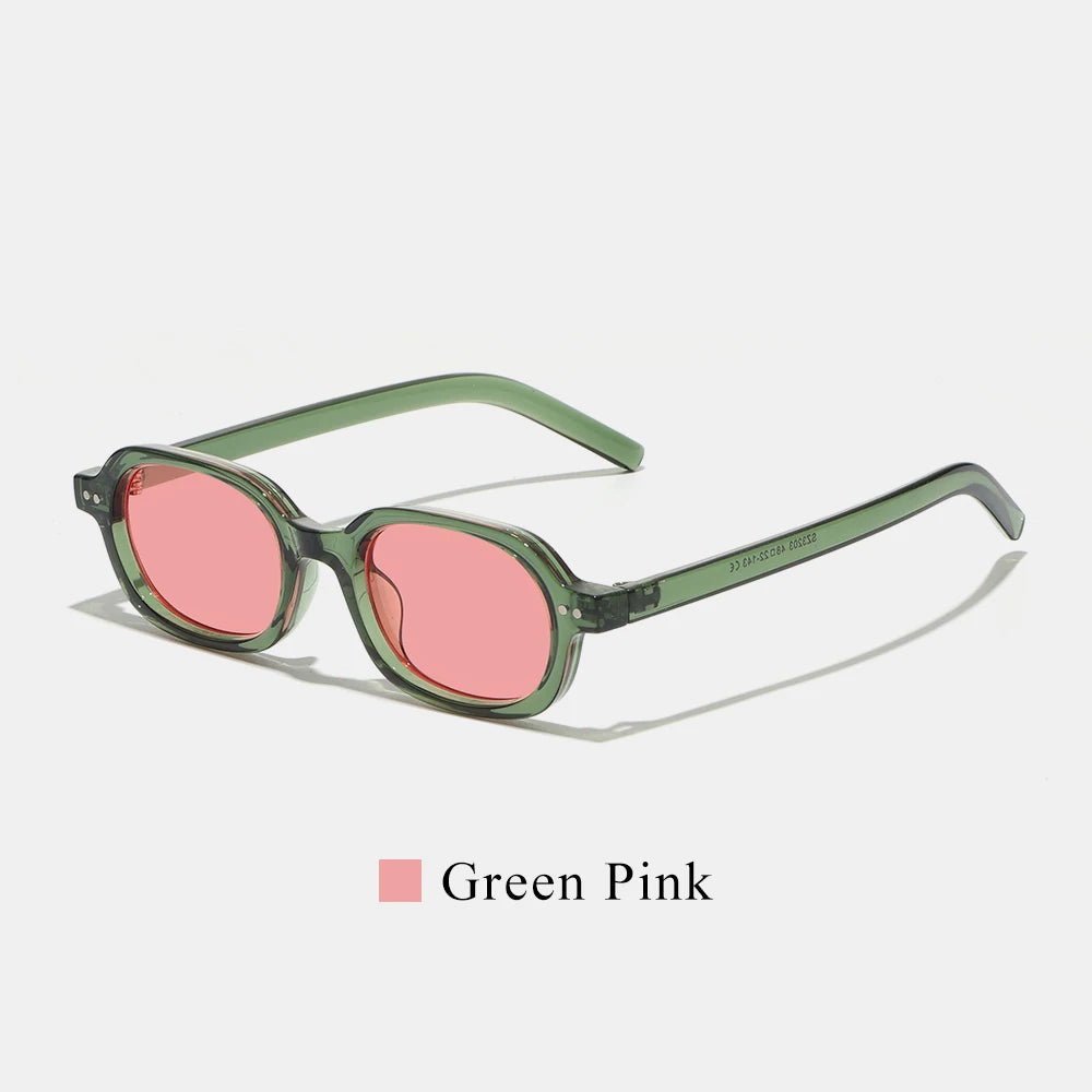 Retro Small Oval Sunglasses Women Men UV400 Fashion Shades Vintage Style Beach Travel Street Driving Outdoor Sun Glasses