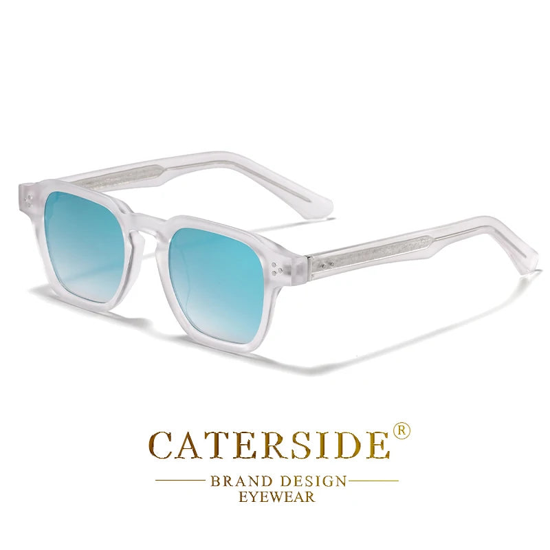 CATERSIDE Fashion Square Men Sunglasses Women Core Insert Temple Luxury Brand Sun Glasses Travel Beach Party Festiva Gifts