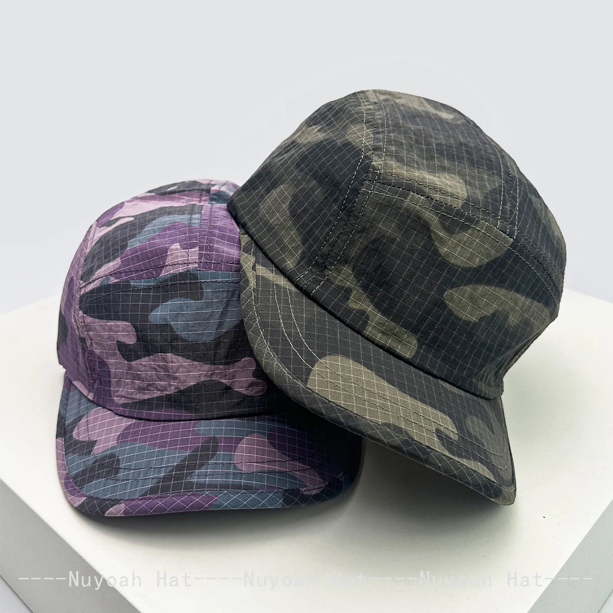 New Unisex Personal CAMO Solid Baseball Hats Sunshade Quick Drying Breathable Short Eave Peaked Caps Versatile ins Fashion Retro