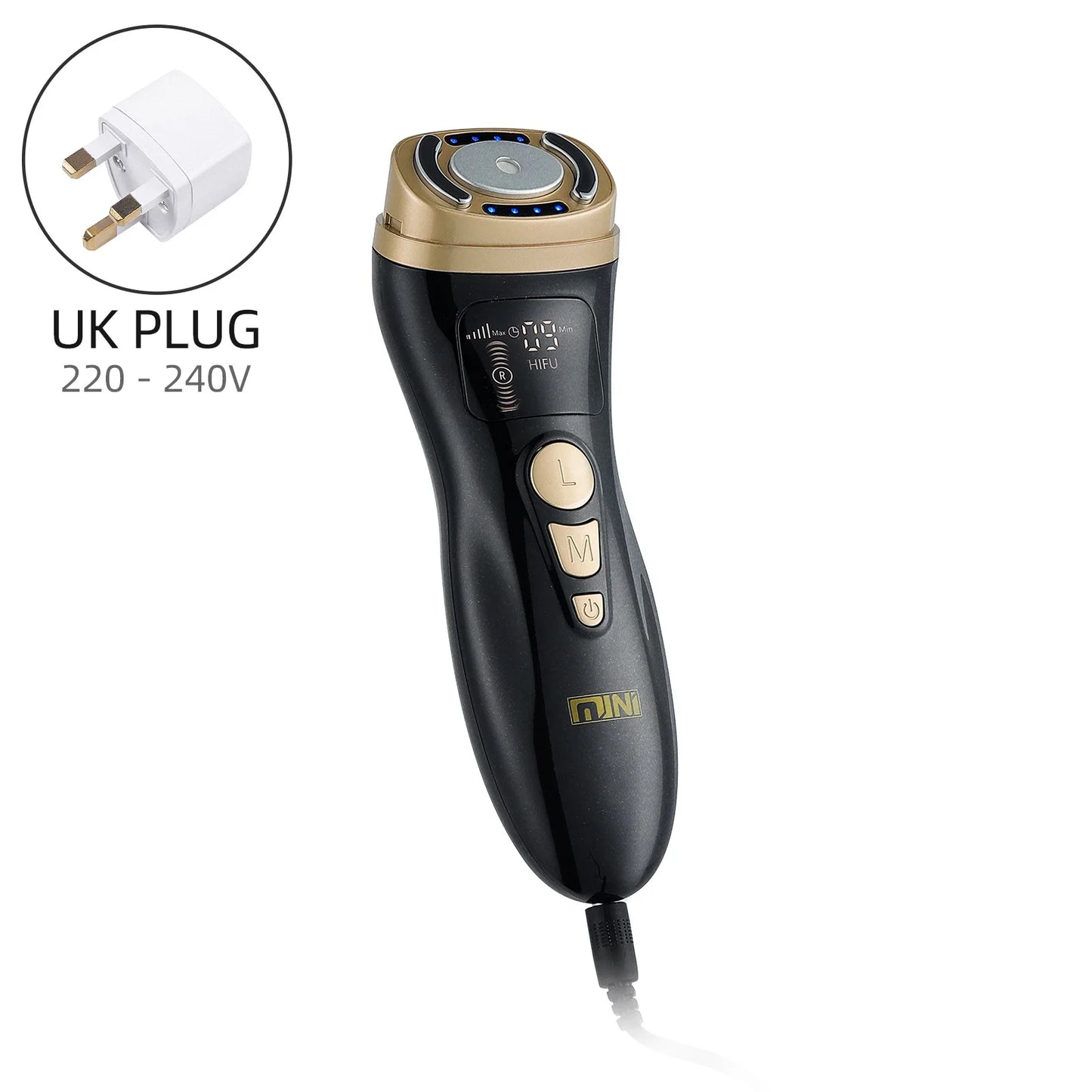 Mini HIFU Machine Ultrasonic RF EMS HIFU Skin Tightening Facial Lifting Device Face Chin Neck Eye Anti Wrinkle Massager Home Use
