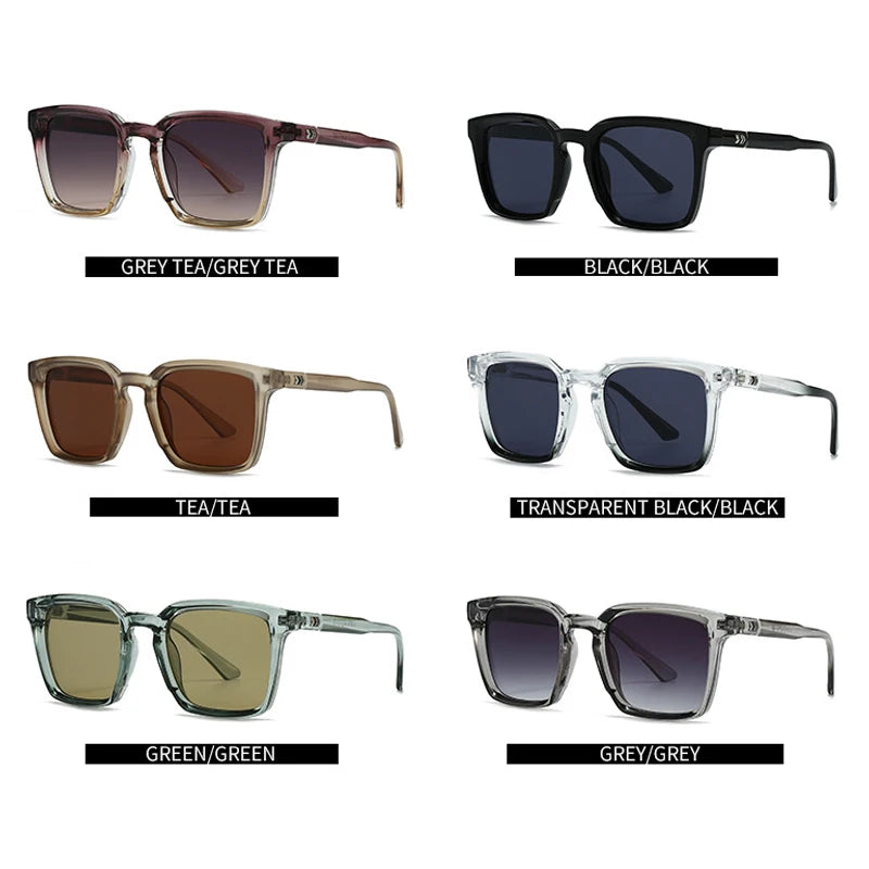 JNPCXI New Fashion Square Sunglasses Retro High Quality Men Trending Sun Glasses Women Black Gradient Shades UV400 Eyewear