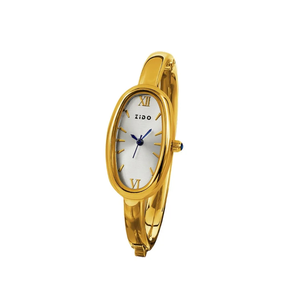 Fashion Oval Roman Dial Watch Women Simple Gold Quartz Watches Luxury Brand Bracelet Wristwatches Relojes Para Mujer Gifts