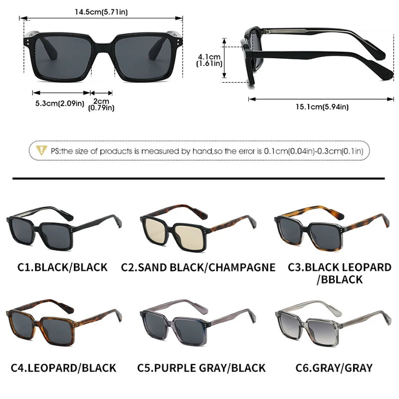 JNPCXI New Vintage Square Sunglasses Women Gradient Mirror Shades UV400 Fashion Punk Men Sun Glasses