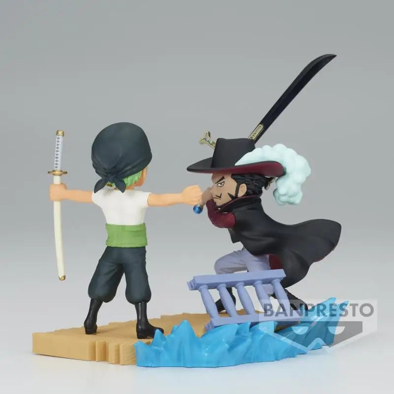 Special OfferBANDAI BANPRESTO ONE PIECE Zoro Mihawk Animation peripherals Mol Garage Kit Ornaments boys favorite gift Collectibl