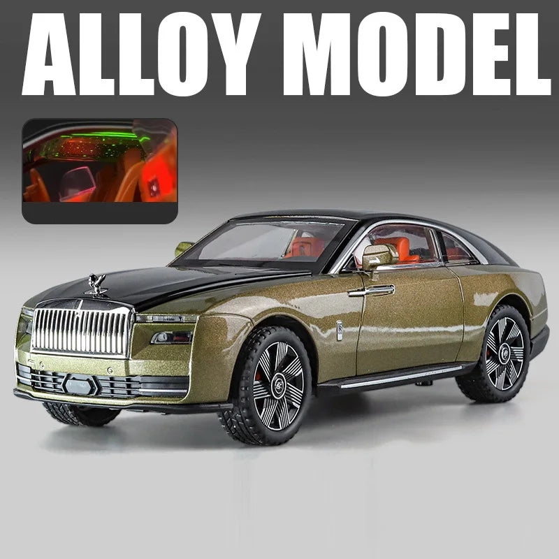 1:24 Rolls Royce Spectre Dawn Alloy Street Cars Model Door Opened Sound Light Pull Back Front Wheel Steering Vehices Adult Gifts