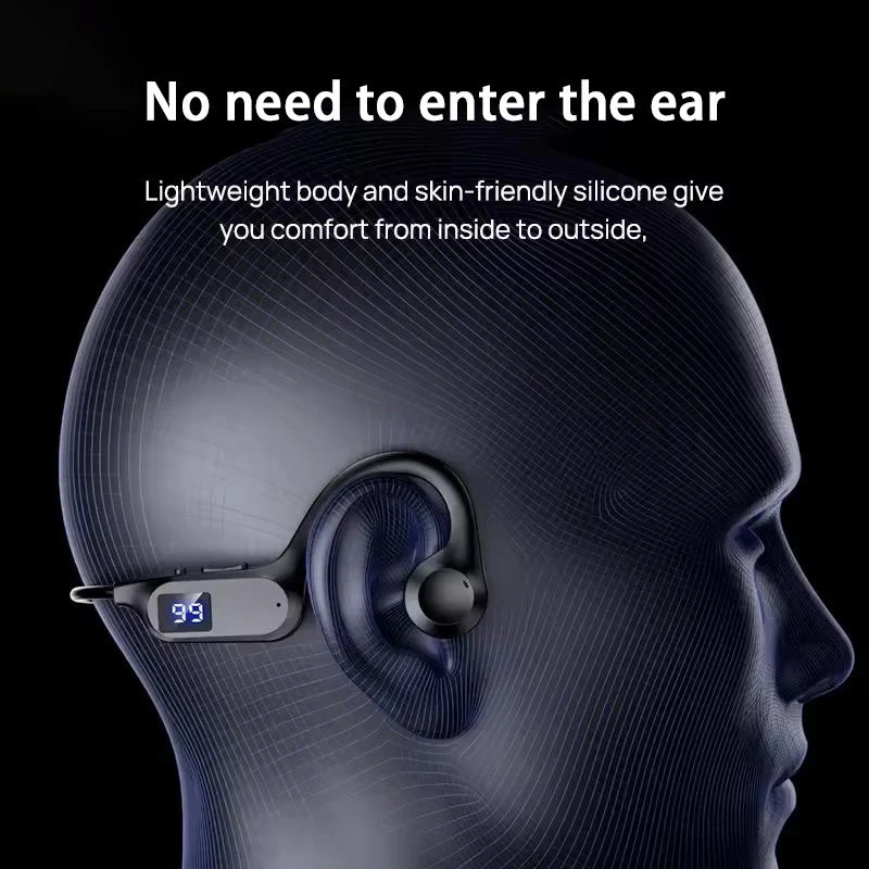 BMAD Bone Conduction Wireless Earphone Sport Swimming Bluetooth Compatible Headphone Hand-free With Mic For Running X7 Earbuds