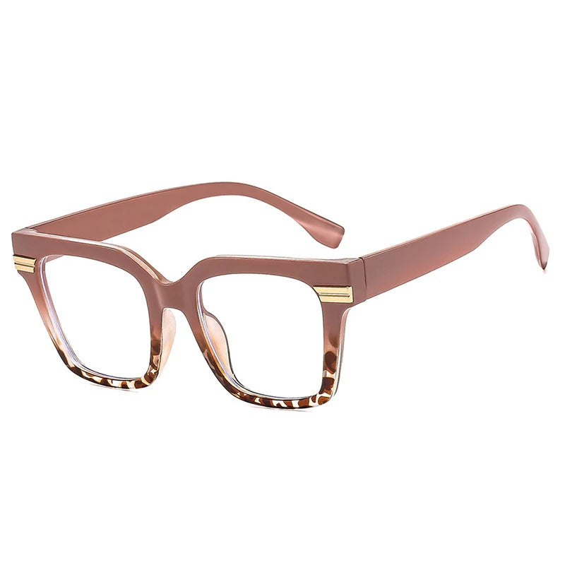 JNPCXI New Fashion Square Glasses Frame Women Clear Anti Blue Light Eyewear Vintage Men Optical Blue Green Frame
