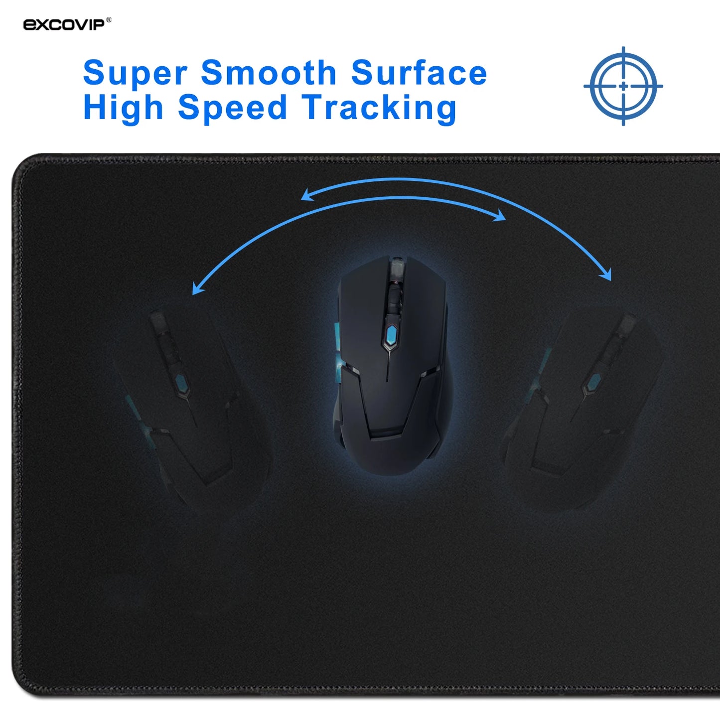 EXCO Large Gaming Mouse Pad with Stitched Edge Non-Slip Rubber Base Extended Computer Desk Mat Keyboard Mousepad for Office Home