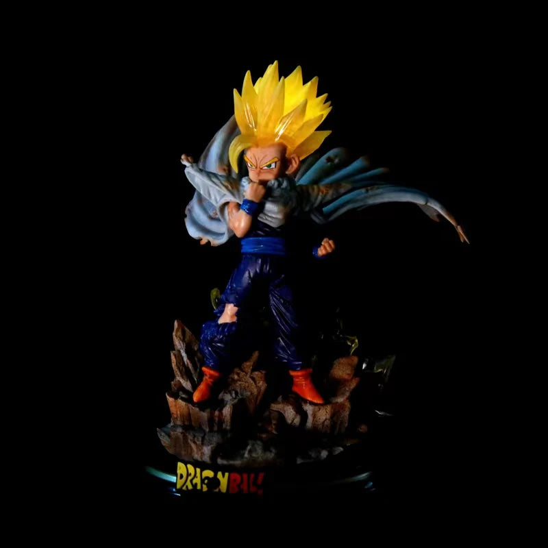 Anime Dragon Ball Figure Son Gohan with Led Light PVC Action Figures Super Saiyan GK Statue Collection Model Toys for Children