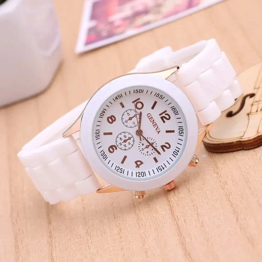 New Fashion Luxury Brand Women's Watch Silicone Strap Quartz Wrist Watch for Female Relogio Feminino Dropshipping