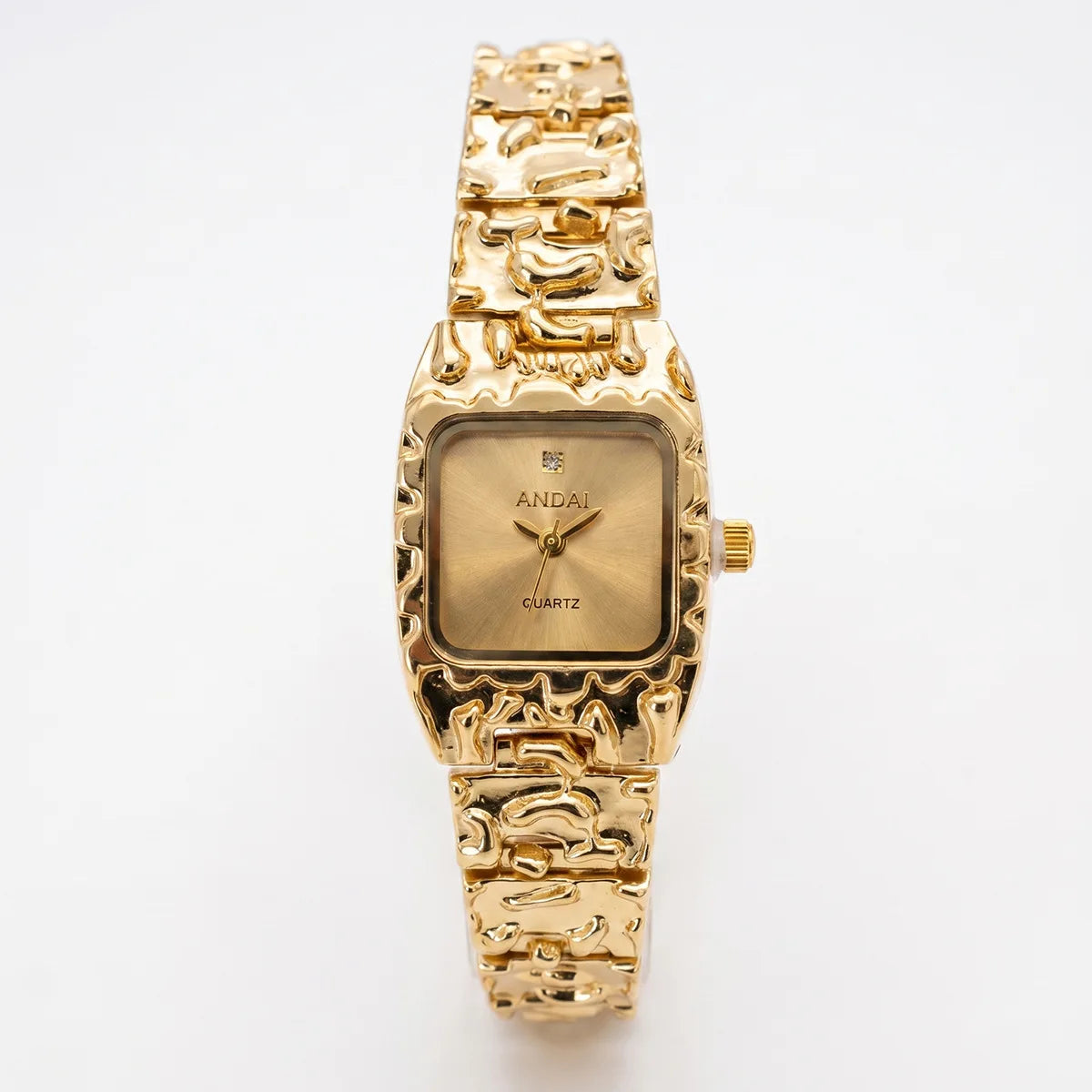 Vintage Square Watches for Women Golden Bracelet Quartz Wristwatch Luxury Designer Ladies Small Gold Watch Gifts Dropshipping
