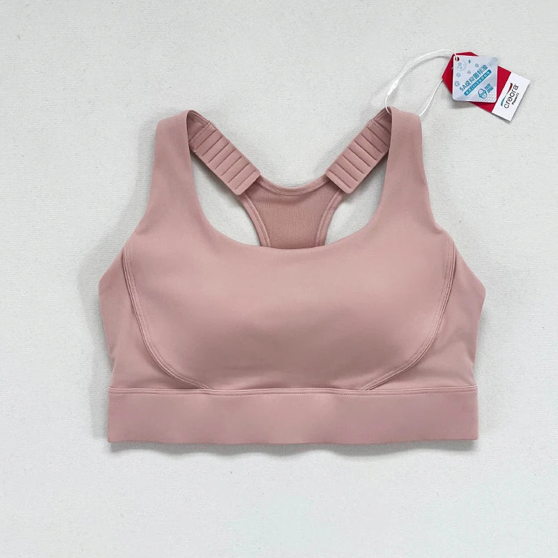 Yoga fitness bras, seamless cotton breathable invisible women's bras, pure color yoga fitness bras