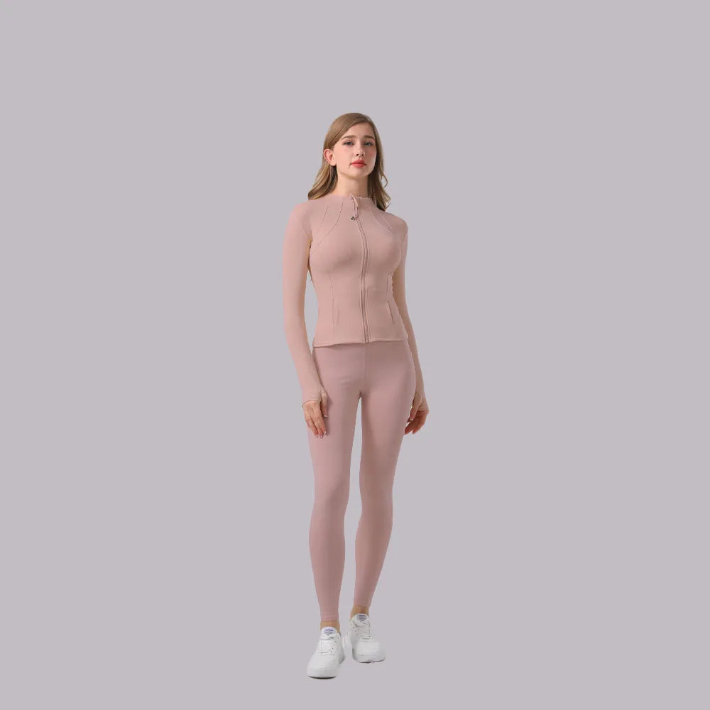 High-Elasticity Shaping Yoga Set for Women Running Fitness Sportswear: High-Waisted Tummy-Control Leggings + Form-Fitting Top