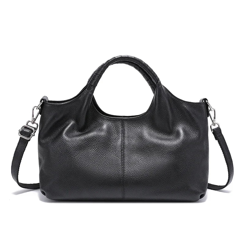 Women's Genuine Leather Handbag Large Capactiy Crossbody Shoulder Bag Female luxury designers waxed cowhide leather tote bag