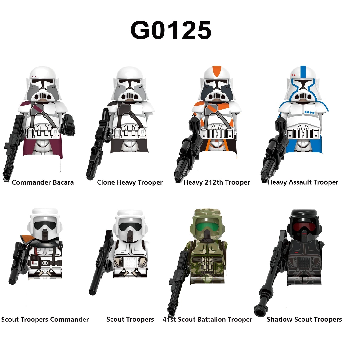 21st Nova Corps Custom Minifigures Star Wars Army Pack Purple Clone Troopers M9