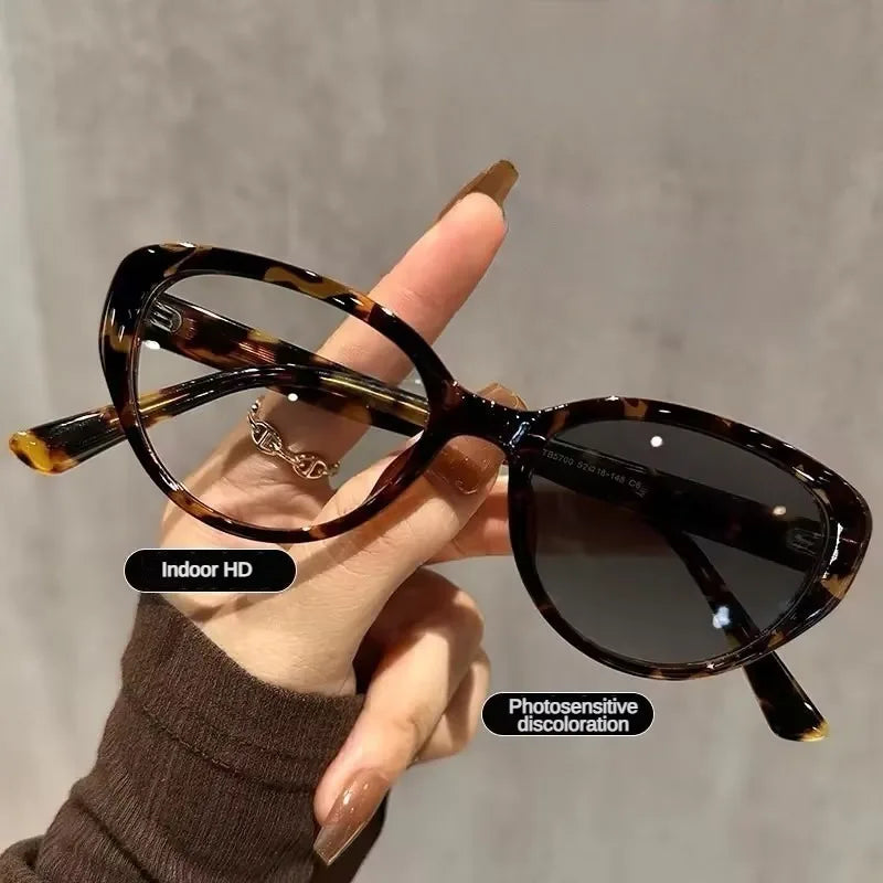 Photochromic Eyeglasses for Woman Anti Radiation Cat Eye Glasses