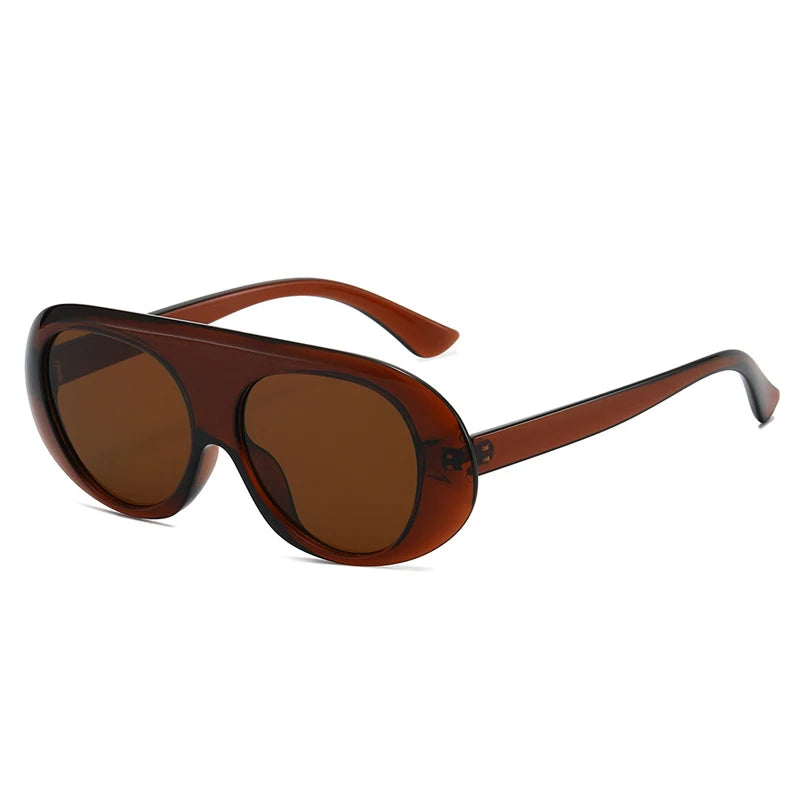 JNPCXI Retro Pilot Sunglasses Women Fashion Tea Tea Gradient Shades UV400 Men Punk Sun Glasses