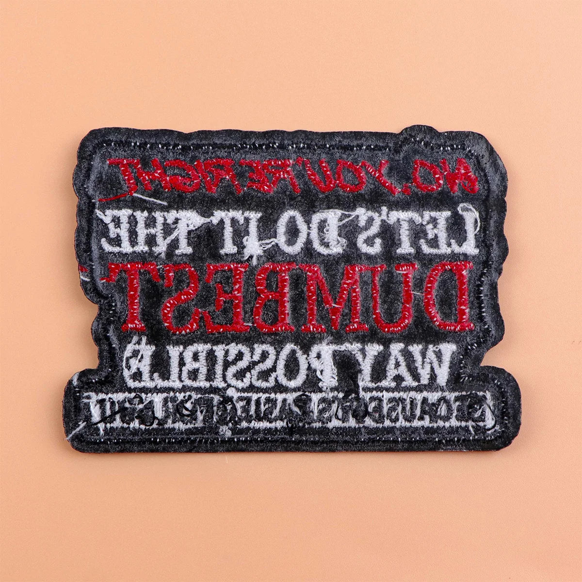 NO,YOU'RE RIGHT Man Embroidery Patch Funny Quotes Iron On Patches For Clothing Thermoadhesive Patches On Clothes DIY Sew Badges