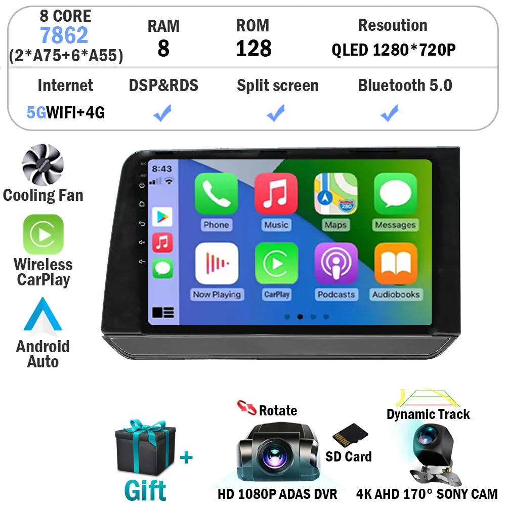 10" Android 15 Car Stereo for Nissan Note 2021 2022 Radio Touch Screen Carplay+Auto GPS WIFI 4G Navigation Autoradio Head Unit