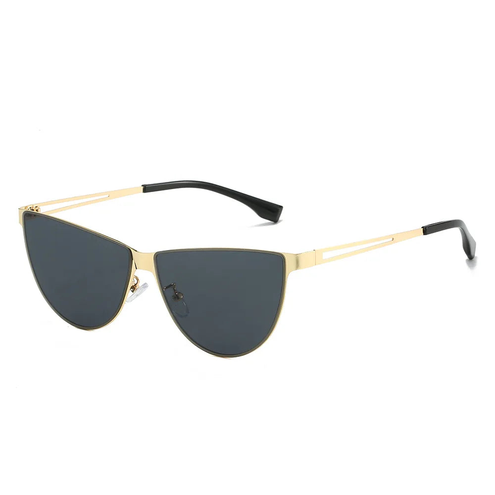 JNPCXI New Fashion Cat Eye Women Sunglasses Vintage Metal Frame Gradient Shades UV400 Men Trending Sun Glasses