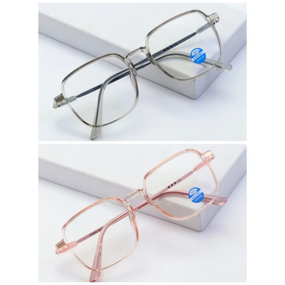 Anti-radiation Blue Light Glasses Transparent Square Frame Glasses for Women Eyewear