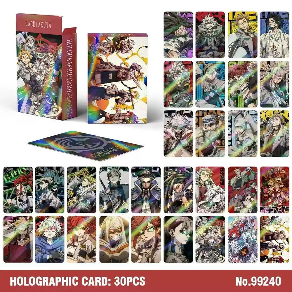 30PCS GACHIAKUTA Laser Cards Anime Collectible Small Cards for Boys & Girls Fashion LOMO Birthday Gifts for Fans