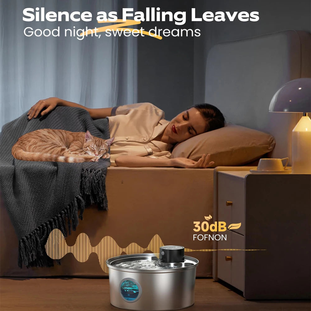 3.2L Recharge 5V USB Cat Water Fountain Automatic Sensor, Cat Dog Water Fountain