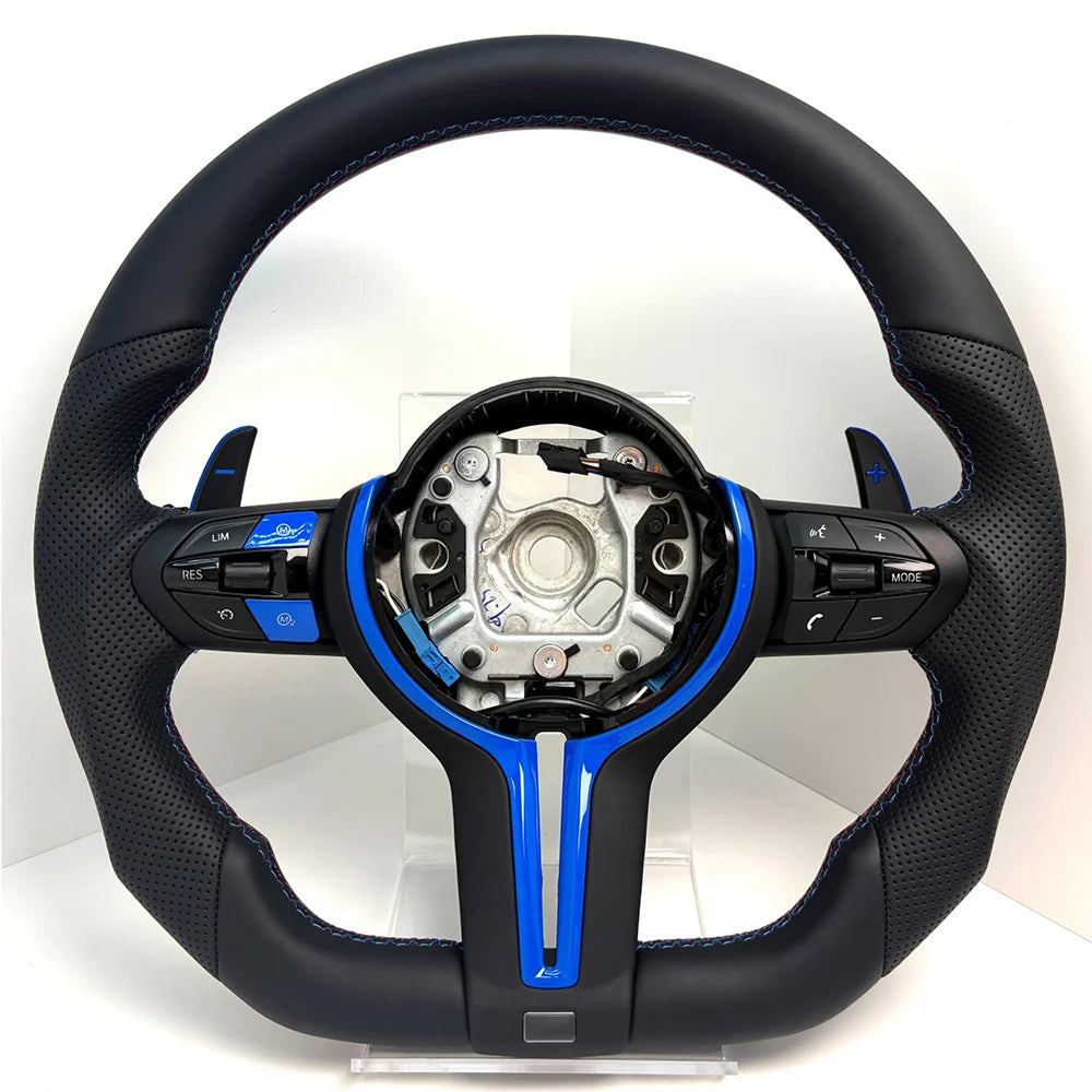 Blue Red M Sport Steering Wheel for BMW F01 F06 F10 F11 F12 F20 F21 F22 F25 F26 F30 F31 F32 F33 F34 F36 M3 F80 M4 F82 M5 F90
