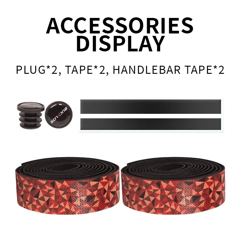 BUCKLOS Professional Handlebar Tape Gravel Road Bike Damping Wrap Belt Gradient Bicycle Non-slip Cycling Handle Bar Accessories