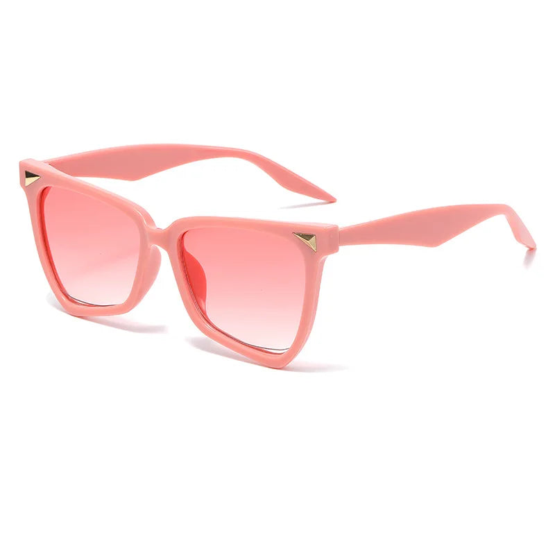 JNPCXI Rainbow Cat Eye Vintage Women Sunglasses Brand Black Round Cool Men Pilot Sun Glasses