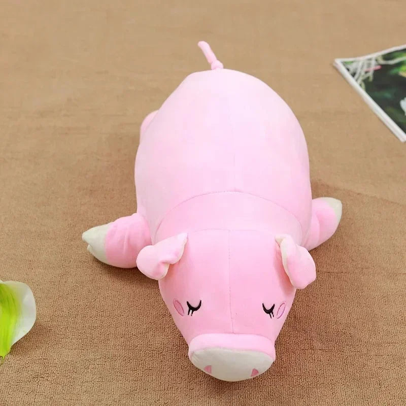 [Funny] 40~60cm Baby Lovely Plush Animal Lying down sleeping pink Pig Dolls Soft PP Cotton Stuffed Hold Pillow Toy girl gift