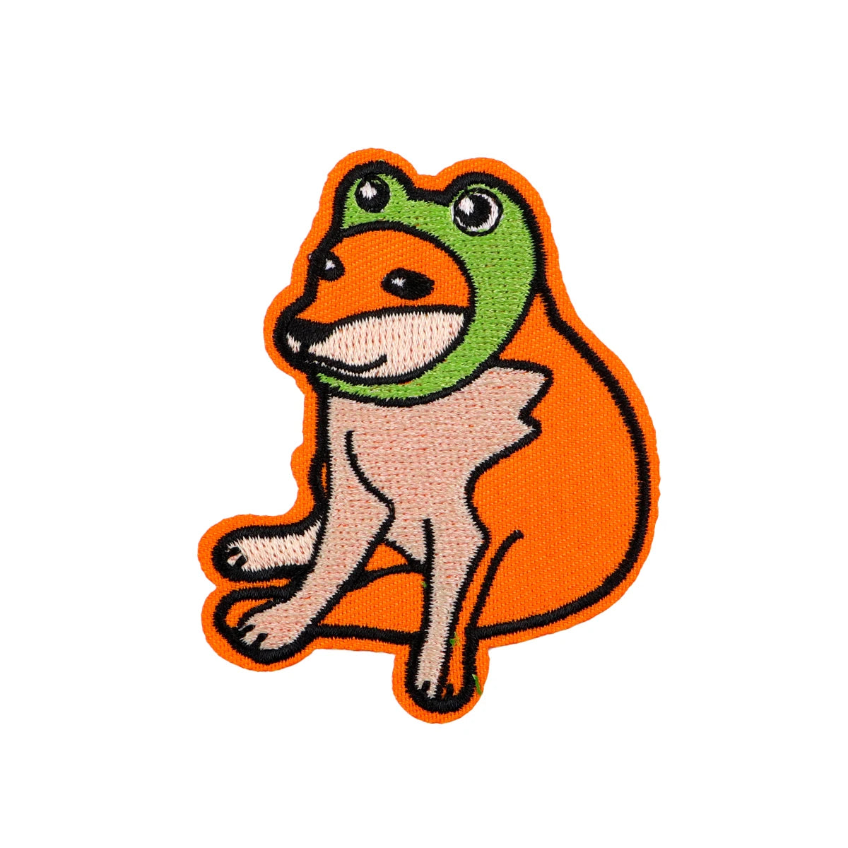 Funny Dog Embroidery Patch Cute Frog Eye Iron On Patches For Clothing Thermoadhesive Patches On Clothes DIY Sew Badges