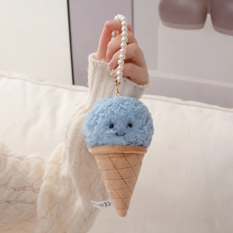 Cute Cartoon Ice cream Plush Toy Stuffed Food Snack Pillow Cushion Cone Kids Toys Kawaii Room Decor Birthday Gift for Kids