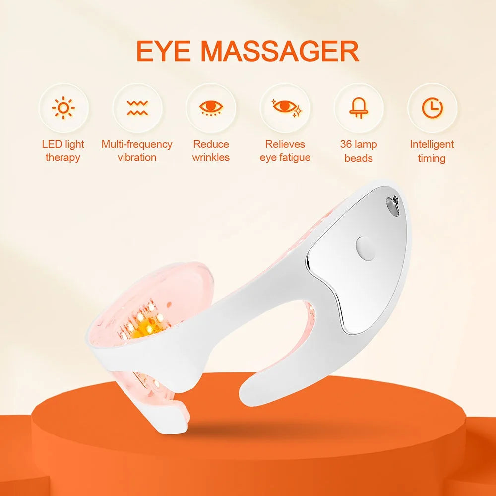 Electric Eye Massager Red Light Eye Fatigue Relief Massager Vibration Massage Eyes Relaxation Massager Glasses