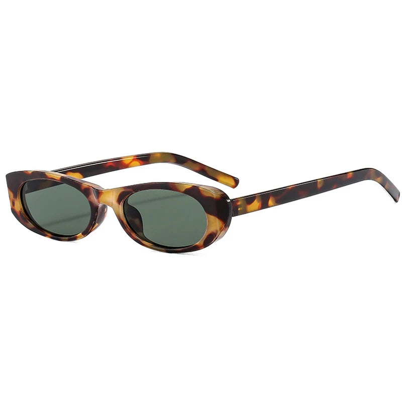 JNPCXI Trendy Cat Eye Black Sunglasses Women Brand Narrow Frame Rectangle Shades Small Eyewear Men Sun Glasses Female Male UV400