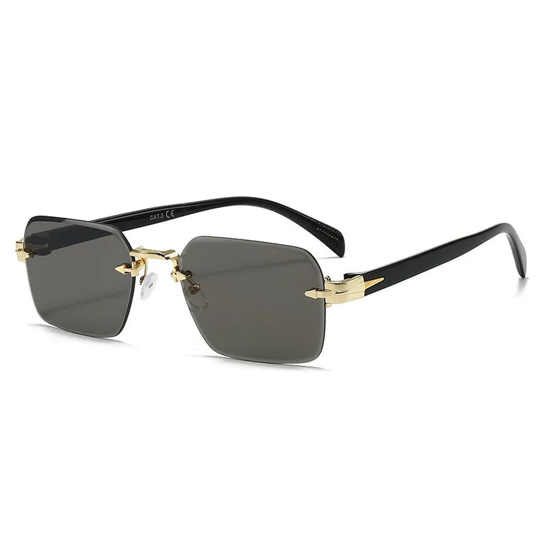 Men's Classic Borderless Beam Frame Fashion Sunglasses UV400 Protection FunctionFashionable Decorative Accessories Outdoor