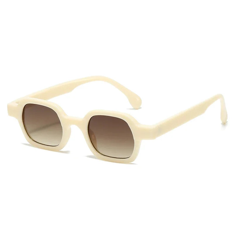 JNPCXI Fashion Small Polygon Square Women Sunglasses Retro Gradient Men Shades UV400 Sun Glasses