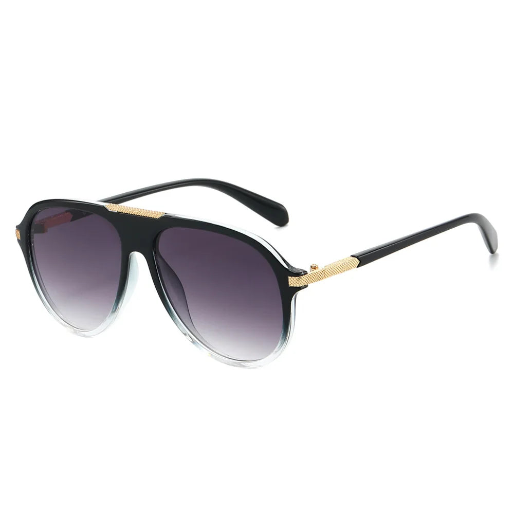 JNPCXI New Pilot Sunglasses Women Fashion Gradient Mirror Shades UV400 Retro Jelly Color Trending Men Outdoor Sun Glasses