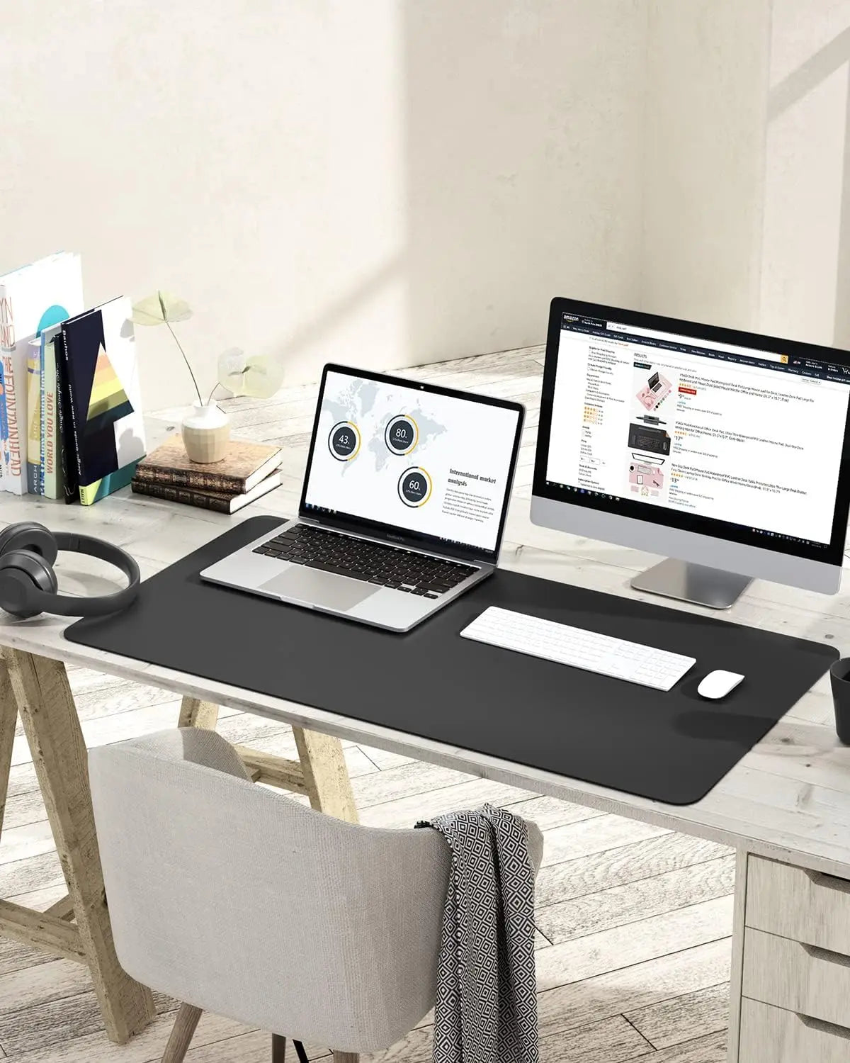 Large Size Office Desk Pad Ultra Thin Large Mouse Pad Waterproof PU Leather Desk Table Protector