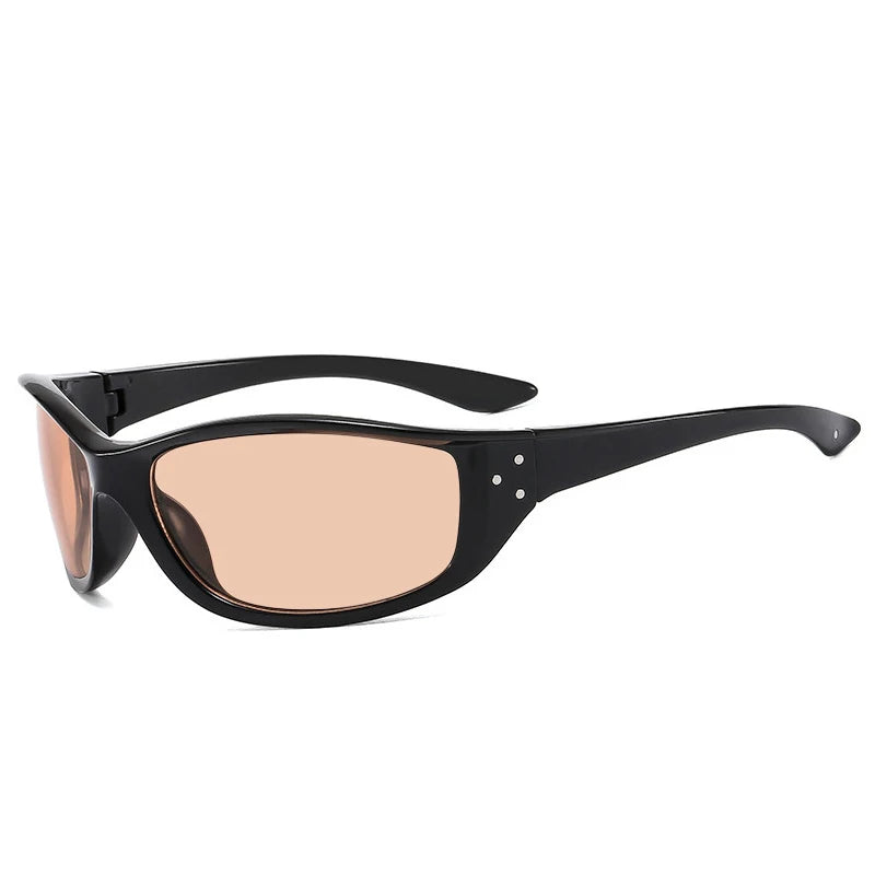 JNPCXI New Retro Y2K Candy Color Cat Eye Sunglasses Women Fashion Rivets Outdoor Sports Punk Men Trending Sun Glasses