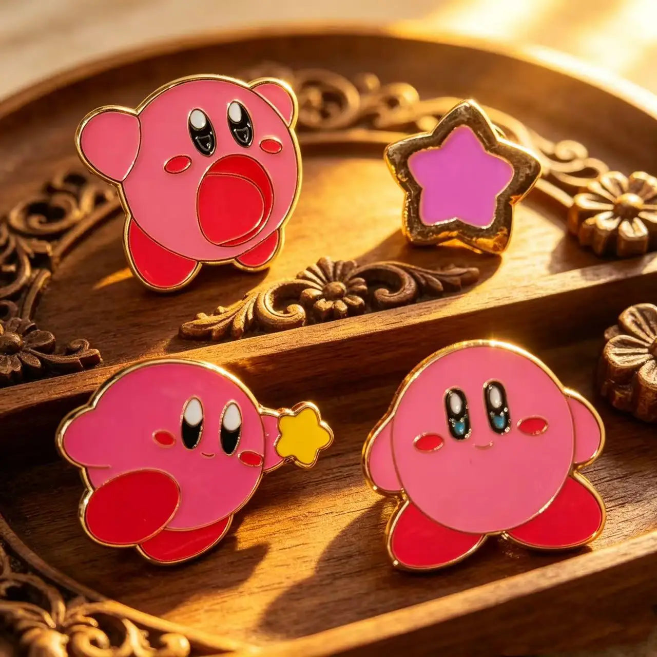4pcs  Enamel Lapel Pins Set Fashion Jewelry Cartoon Badge Brooch Pin for Women Backpack Jeans Accessories