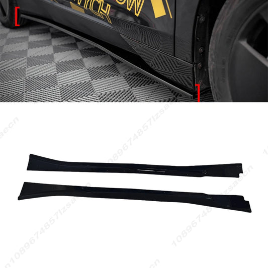 For BMW i3 i01 Range Extender 2014-2022 MP Car Bumper Lip side Spoiler Splitter Diffuser Car Side Skirt  Body Kit Gloss Black