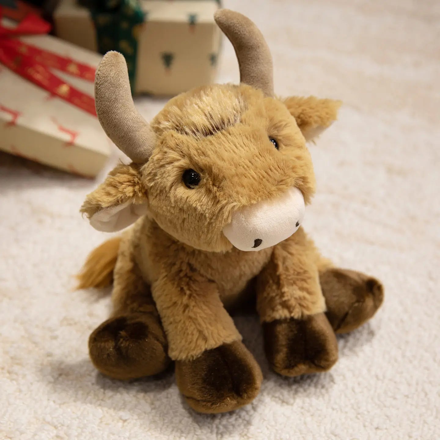 20cm Sitting Cute Forest Animal Tiger, Lion, Sheep, Cow, Fox, Plush Toy Doll, Christmas Birthday Gift